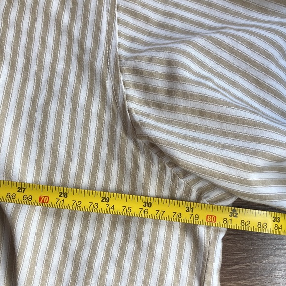 Mens Vintage Williams Bay 4X Western Shirt Tan & Cream Pearl Snap Button Down - Picture 8 of 10